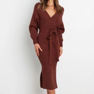 BRAND NEW PETAL & PUP BAMBINA DRESS - CHOCOLATE BROWN